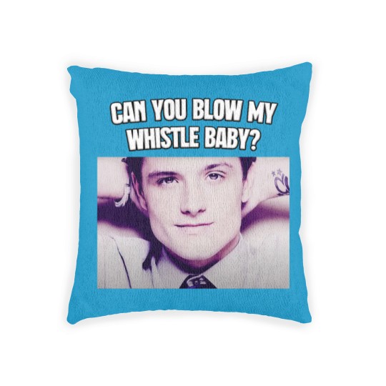 Discover Can You Blow My Whistle Baby Josh Hutcherson TikTok Meme Woven Pillows