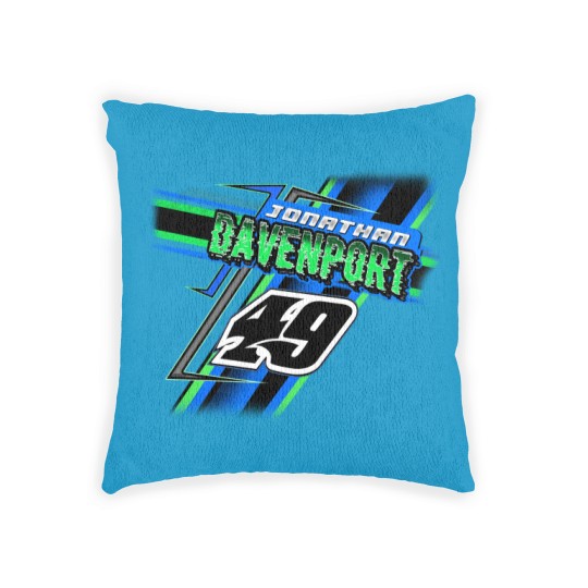 Discover Jonathan Davenport Late Model Dirt Track Blue Racing Graphic Woven Pillows