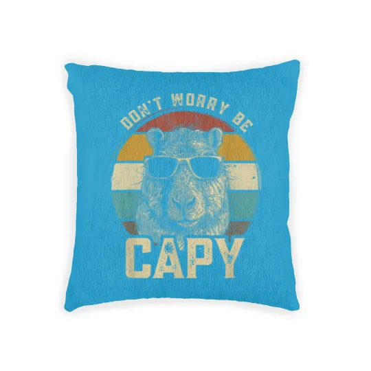 Discover Capybara Dont Be Worry Be Capy funny animal Capybara Lover Woven Pillows