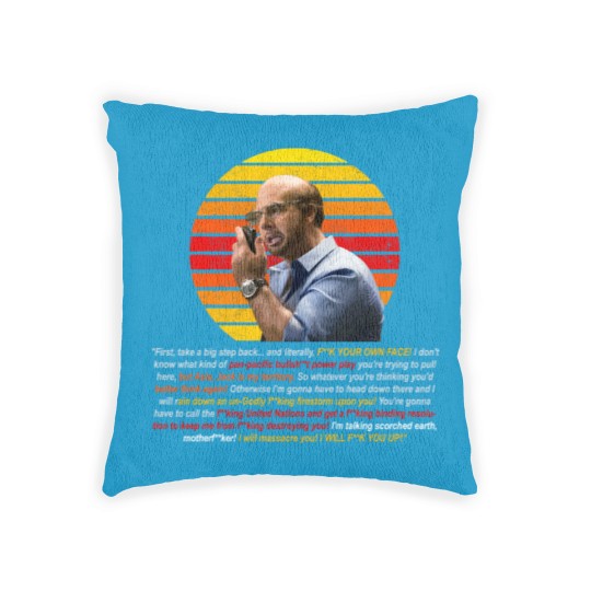 Discover Tom Cruise as Les Grossman from Tropic Thunder - Curse filled Rant Woven Pillows