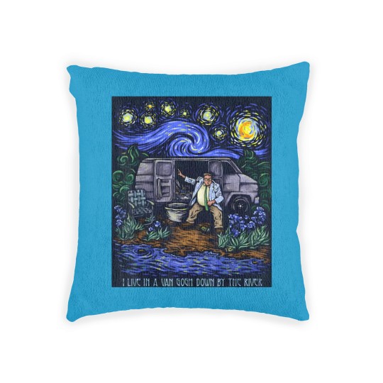 Discover i live in a van gogh down by the river t Woven Pillows