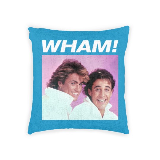 Discover WHAM! Woven Pillows 80's George Michael Vibes, George Michael and Andrew Ridgeley Woven Pillows