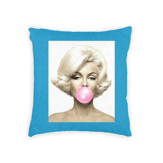 Discover Pink Marilyn Monroe Bubble Gum Woven Pillows Woven Pillows