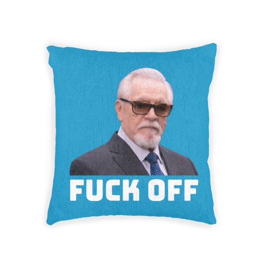 Discover Logan Roy F**k off Woven Pillows | Succession | Waystar Royco | Logan Roy | Succession Woven Pillows