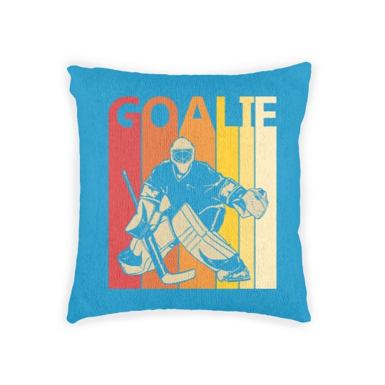 Discover Hockey Goalie T- Woven Pillows Vintage Hockey Goalie T- Woven Pillows Woven Pillows