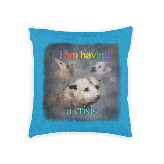 Discover I am having a crisis possum word art Classic Woven Pillows