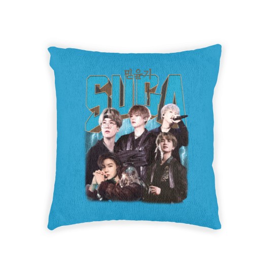Discover BTS Suga Kpop Music Woven Pillows