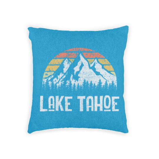 Discover Vintage Retro Lake Tahoe Woven Pillows