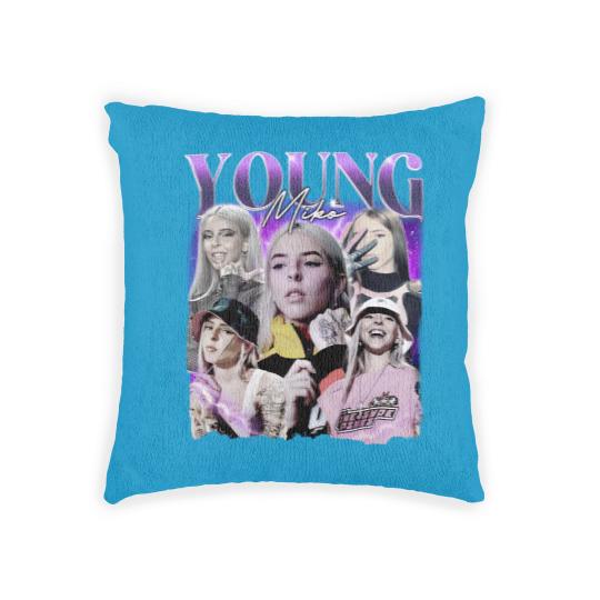 Discover Young Miko Rap Woven Pillows, Baby Miko Trap Kitty Vintage 90s Style Woven Pillows