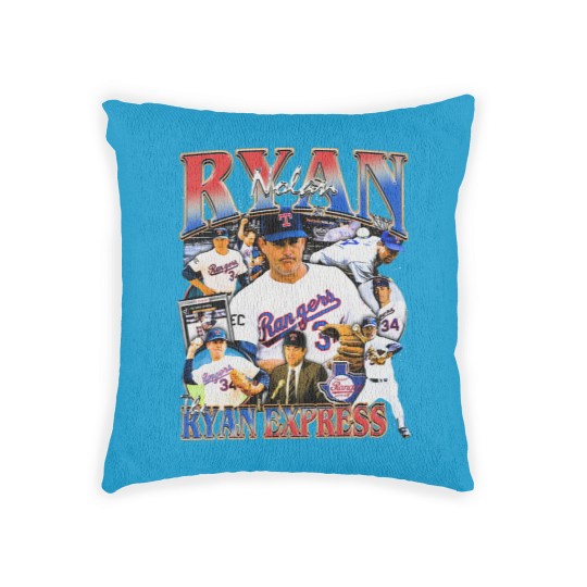 Discover Vintage 90s Graphic Style Nolan Ryan Woven Pillows Vintage Sport Woven Pillows