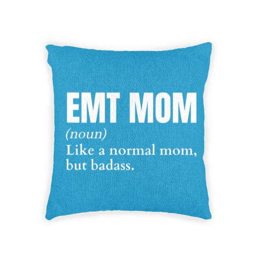 Discover Funny Badass EMT Mom Definition Woven Pillows