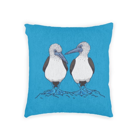 Discover Blue Footed Booby Birds Woven Pillows