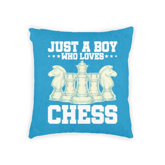 Discover Chess Chess Player Just A Boy Who Loves Chess Woven Pillows