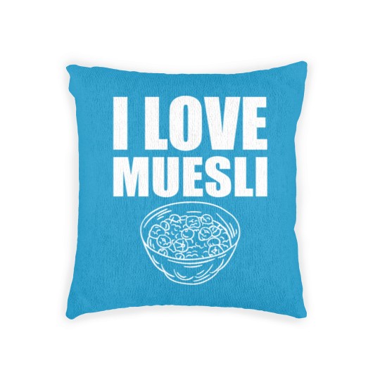 Discover I Love Muesli Woven Pillows