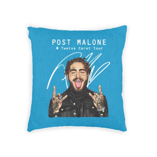 Discover Post Malone 12 Carat Tour Woven Pillows -  Signed Signature Version - Post Malone Unisex Woven Pillows Woven Pillows