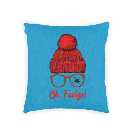 Discover Oh Fudge Funny Christmas Candies Geek Nerd Woven Pillows
