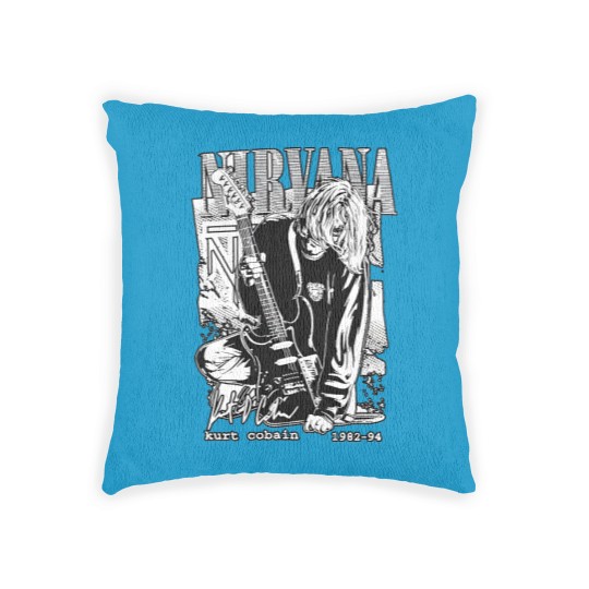 Discover Custom Kurt Cobain Graphic Woven Pillows