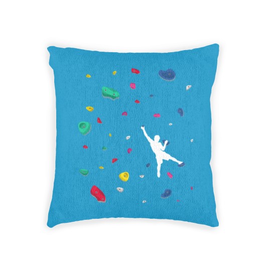 Discover Climbing Boulder Wall Rock Climber Bouldering Woven Pillows