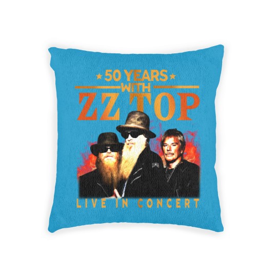 Discover ZZ Top 50 Years Live In Concert The Memories Woven Pillows, ZZ Top Woven Pillows
