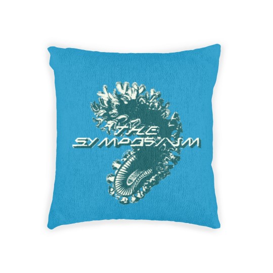 Discover The Symposium sci-fi with new logo Woven Pillows