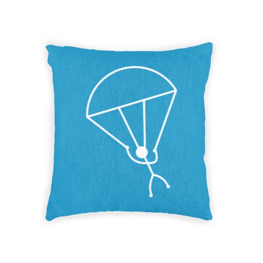 Discover Stick Man Skydiving Woven Pillows