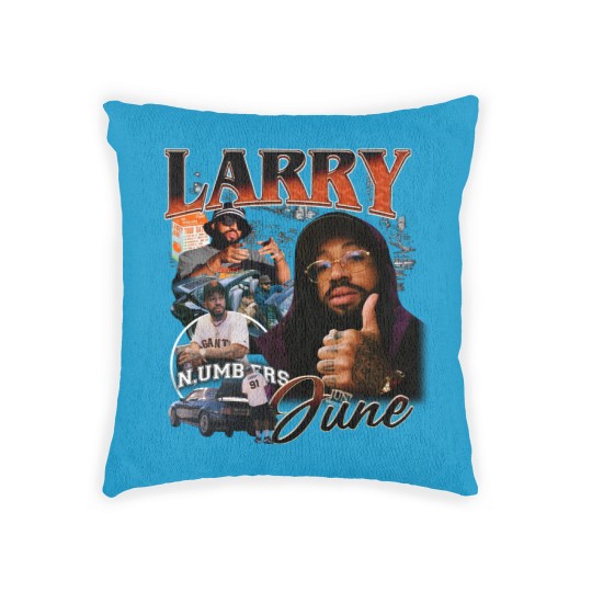 Discover Larry June Unisex Woven Pillows larry june,larry june Woven Pillows,good job larry,orange Woven Pillows
