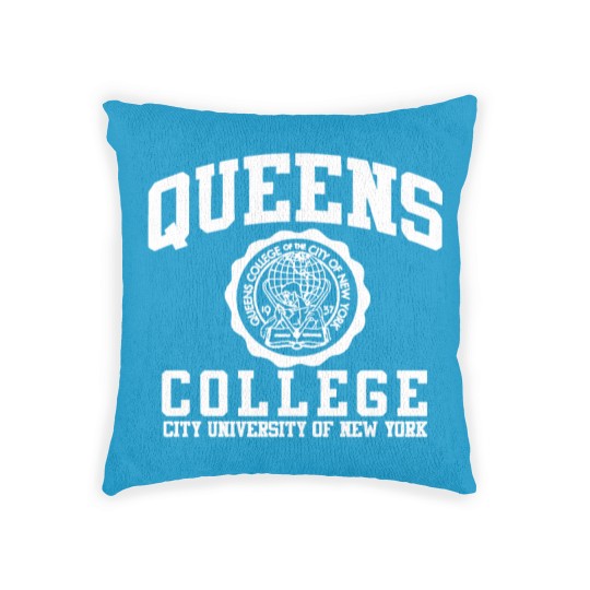 Discover Queens College Logo Woven Pillows