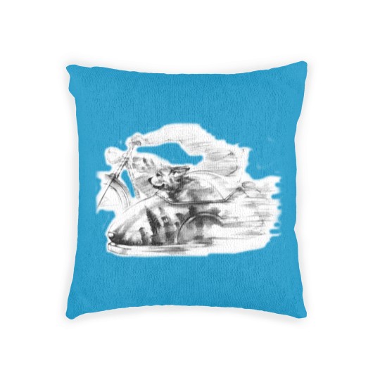 Discover Dog in a Sidecar Woven Pillows