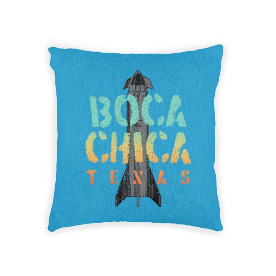 Discover Boca Chica Texas Starship Cool Retro Woven Pillows