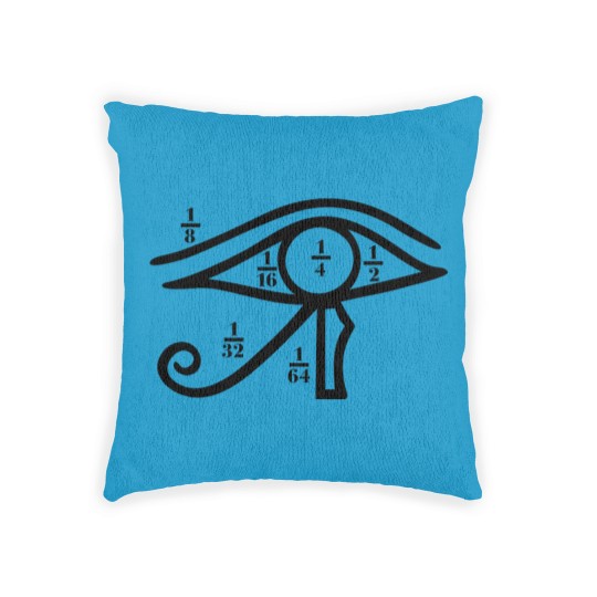 Discover Eye of Horus, Heqat, Fractional Numbers, Egypt Woven Pillows