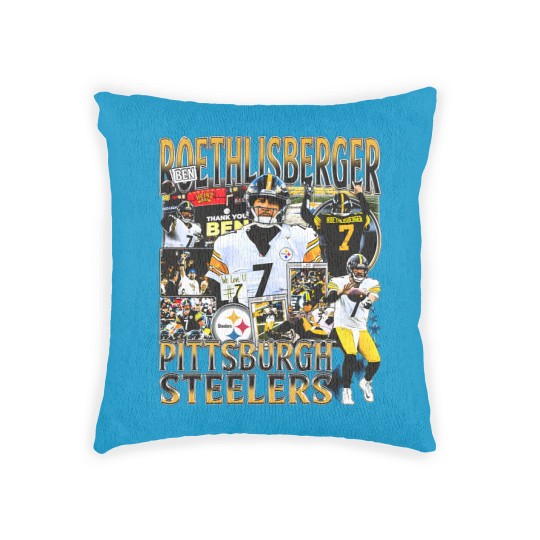 Discover Vintage 90s Graphic Style Ben Roethlisberger Woven Pillows, Ben Roethlisberger Vintage Woven Pillows, American Football Gift