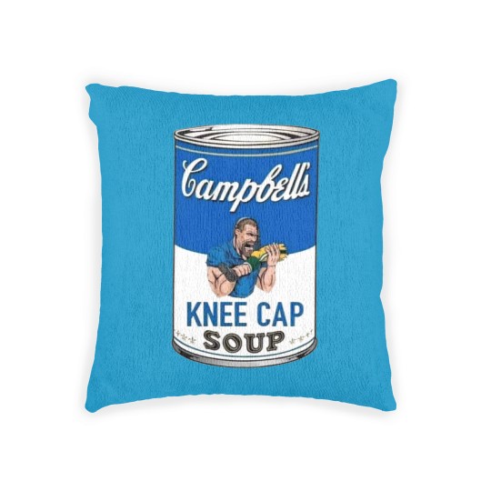 Discover Campbell's Kneecap Soup Graphic Woven Pillows, Dan Campbell's Kneecap Soup Graphic