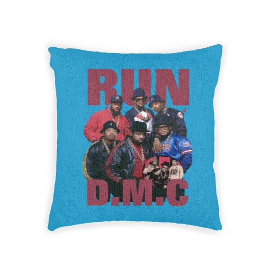 Discover Run D.M.C Streetwear Gifts Woven Pillows Hip Hop 90s Vintage Retro Graphic Woven Pillows Rap Woven Pillows