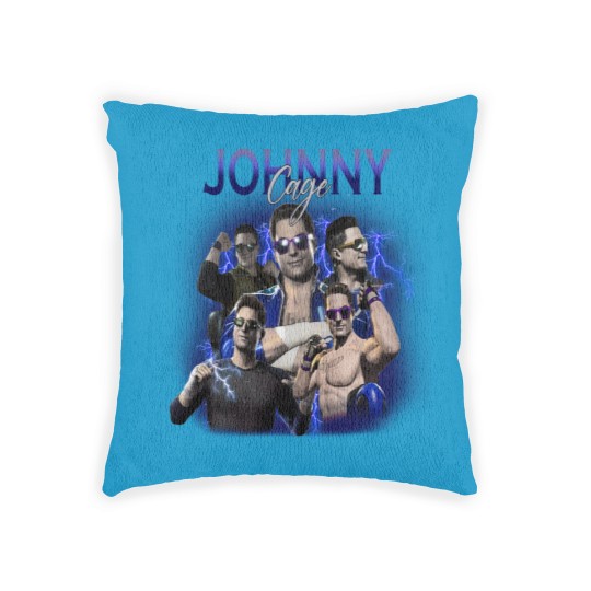 Discover Johnny Cage Mortal Kombat 1 90s Woven Pillows, Bootleg Movie Fighting Games Vintage Y2K Woven Pillows