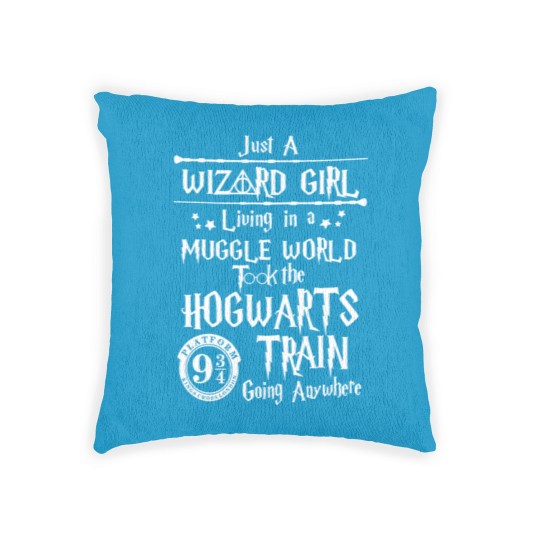 Discover Wizard Girl Woven Pillows, Wizard School, Muggle Woven Pillows, A Woven Pillows