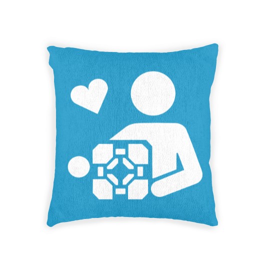 Discover Adesivo Companion Cube Portal Woven Pillows