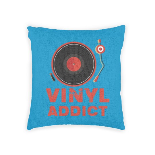 Discover Vinyl Addict Woven Pillows for Vinyl Turntable DJs Woven Pillows