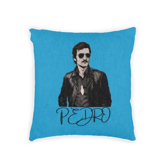 Discover Pedro Pascal Fan Woven Pillows Vintage Pedro Pascal tribute Woven Pillows