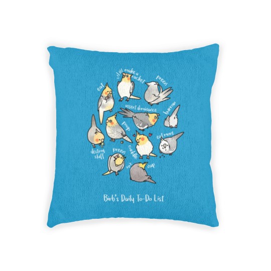 Discover Cockatiel'S Daily To-Do List Woven Pillows