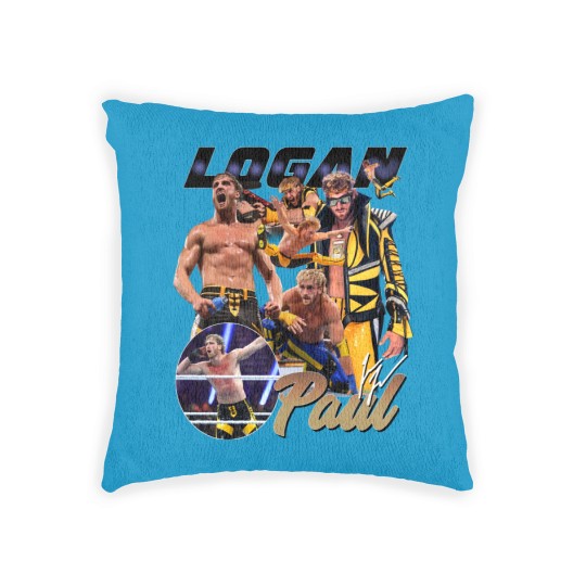 Discover Vintage 90s Graphic Style Logan Paul Woven Pillows, Logan Paul Vintage Woven Pillows Professional Wrestler Gift