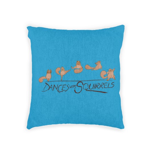 Discover Dances with Squirrels Comedy Unisex Beige Squirrel Woven Pillows