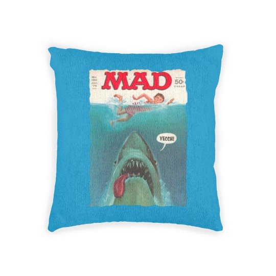 Discover Mad Magazine Jaws Cover Deep Sea Funny Super Cool Best Gift Top Woven Pillows Woven Pillows
