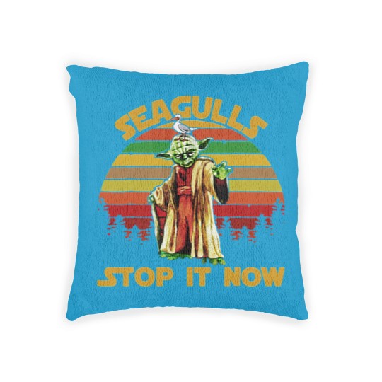 Discover Seagulls Stop It Now Retro Low Woven Pillows