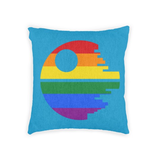 Discover Rainbow Death Star Woven Pillows
