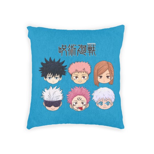 Discover Jujutsu Satoru Chibi Woven Pillows