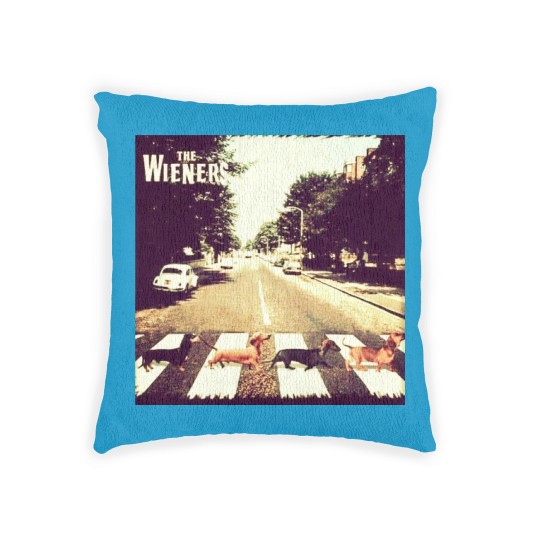 Discover Doxie Dachshund Abbey Road Woven Pillows Woven Pillows