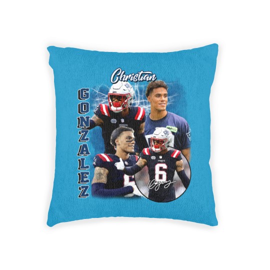 Discover Vintage 90s Graphic Style christian Gonzalez Woven Pillows, Retro American Football Bootleg Gift