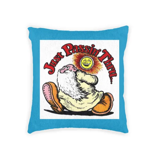 Discover Mr Natural Just Passin' Thru Woven Pillows
