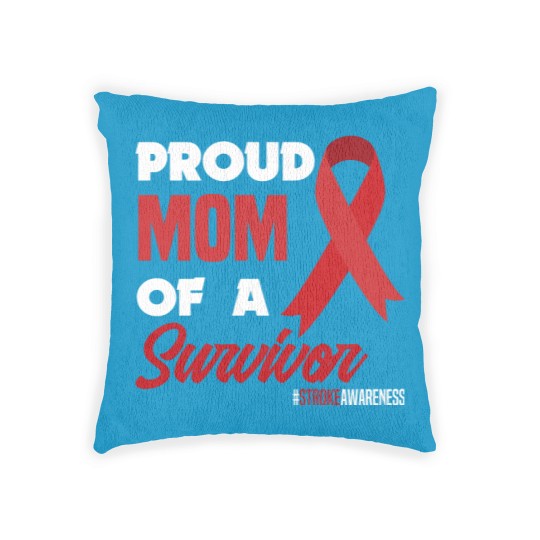 Discover Proud Mom Of A Survivor Stroke Awareness Woven Pillows