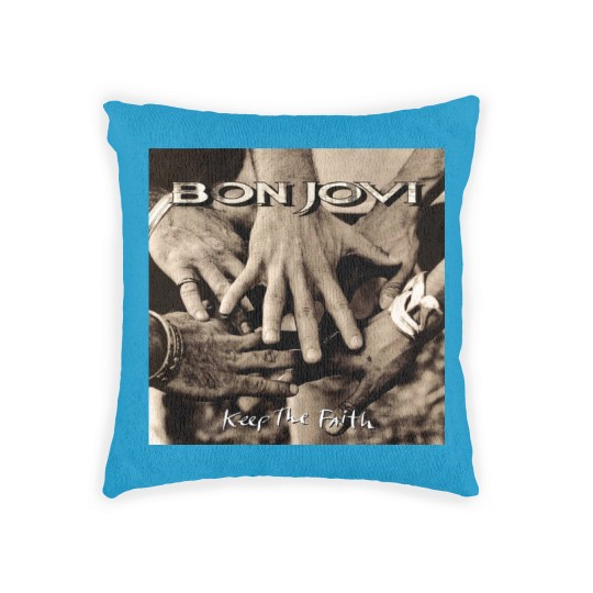 Discover bon jovi keep the faith Woven Pillows